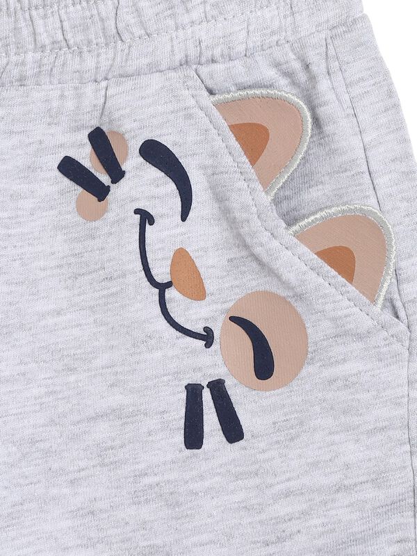 Boys Light Grey Short Knitted Trouser image number 2
